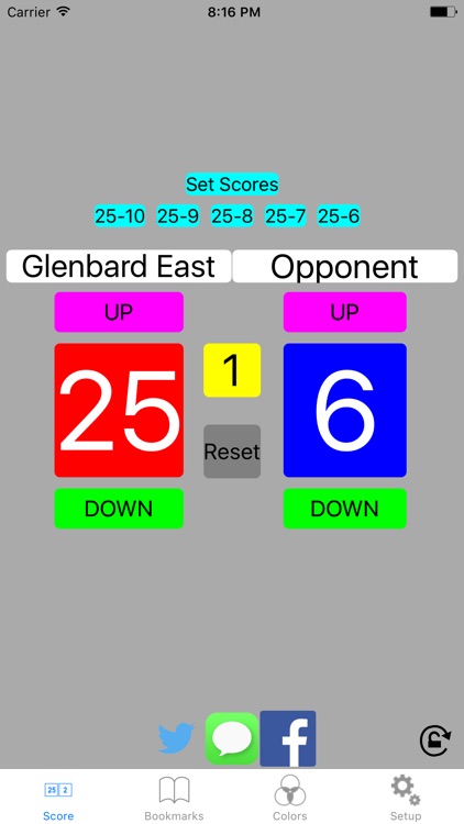 Glenbard East Volleyball Scoreboard