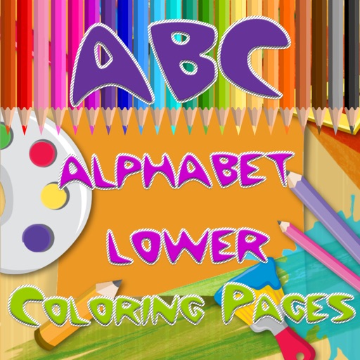 abc alphabet lower case coloring pages for kids icon