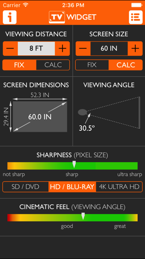 TV Widget - The TV Size Calculator(圖1)-速報App