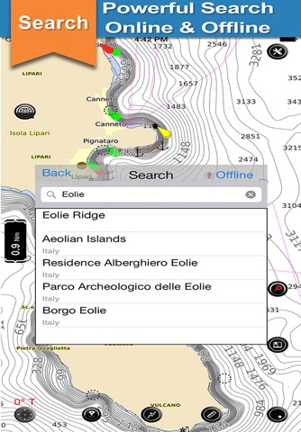 Aeolian Islands offline nautical chart for fishing screenshot 3