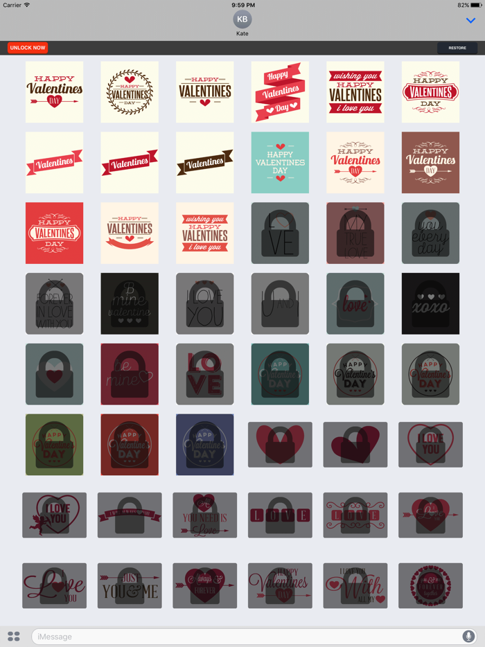 I Love You - Couple Stickers for Valentines Day