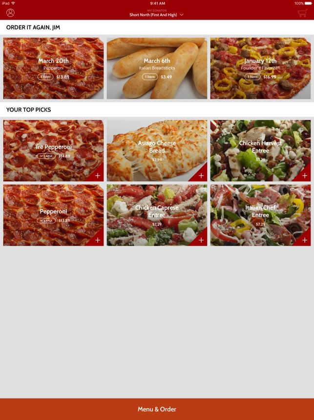 Printable Donatos Menu, 3.59 chicken caprese entree salad chicken