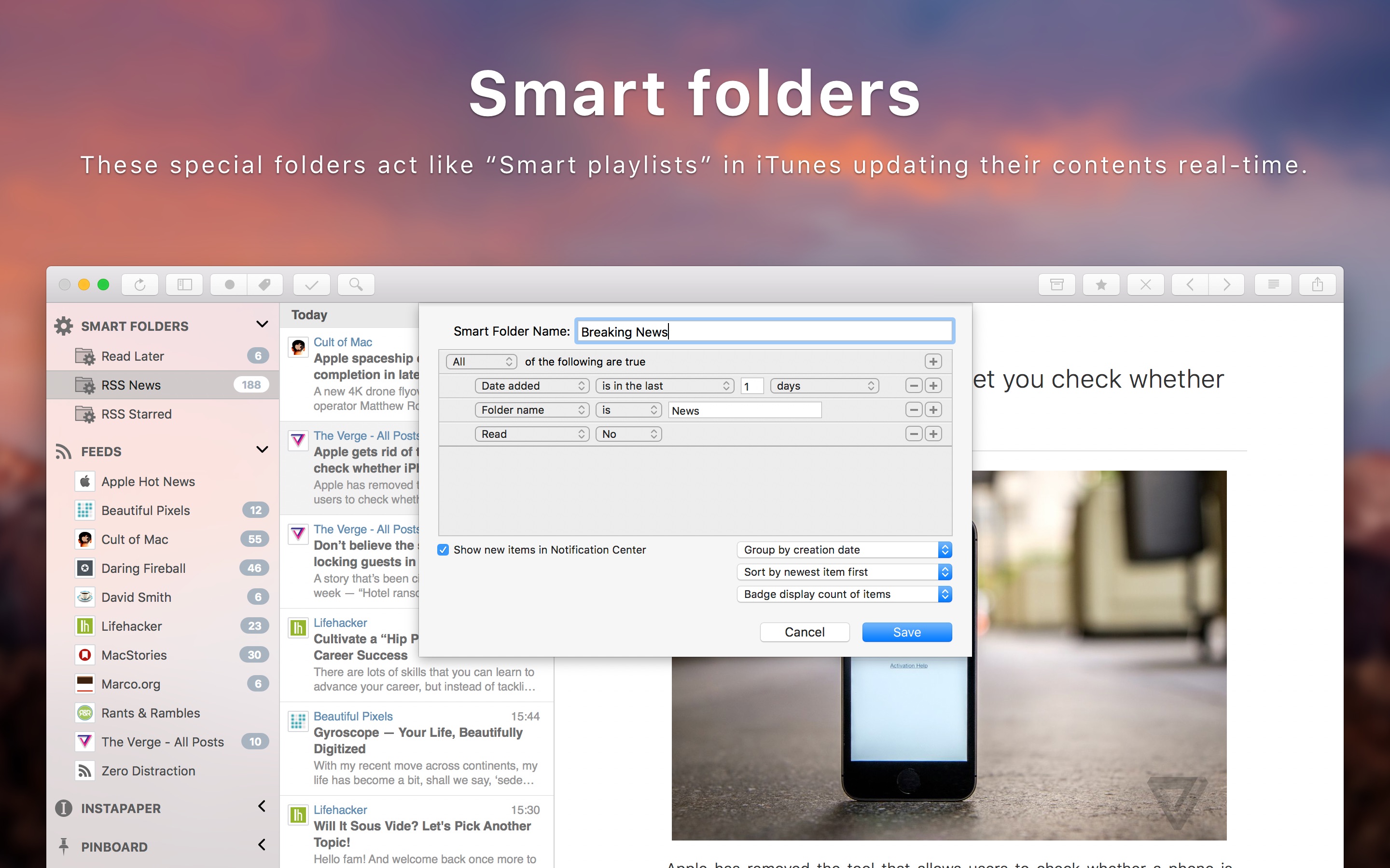 Screenshot do app ReadKit