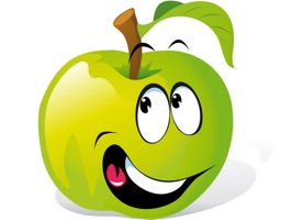 Stickers with merry ripe apples