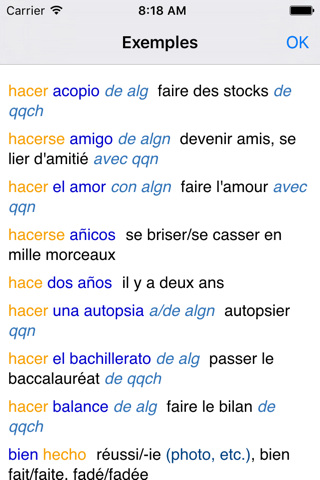 Lingea Spanish-French Advanced Dictionary screenshot 3