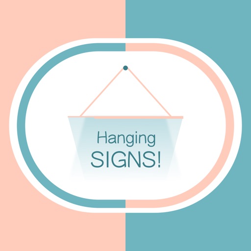 Hang a Sign! (Peach/Topaz Blue) icon