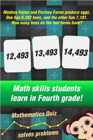 Monkey Math School game For Fourth Grade screenshot 2
