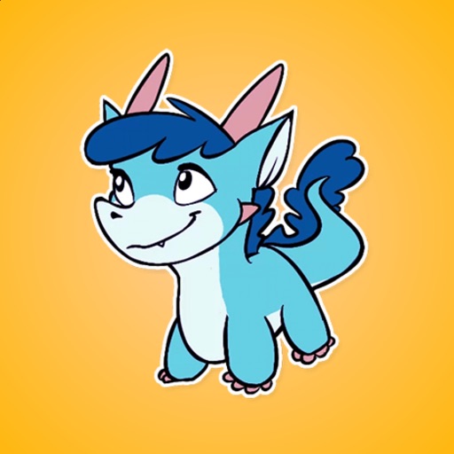 Blue Little Dragon Stickers iOS App