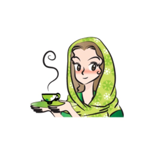 Green Scarf Beauty stickers by wenpei icon