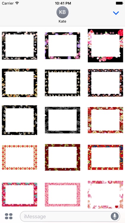 Japanese pattern frame sticker