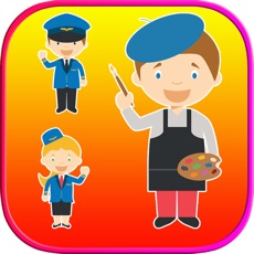Activities of Occupation Coloring Book Page - Kids Learning Game