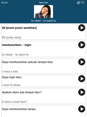 Learn Indonesian :50 Languages screenshot 3