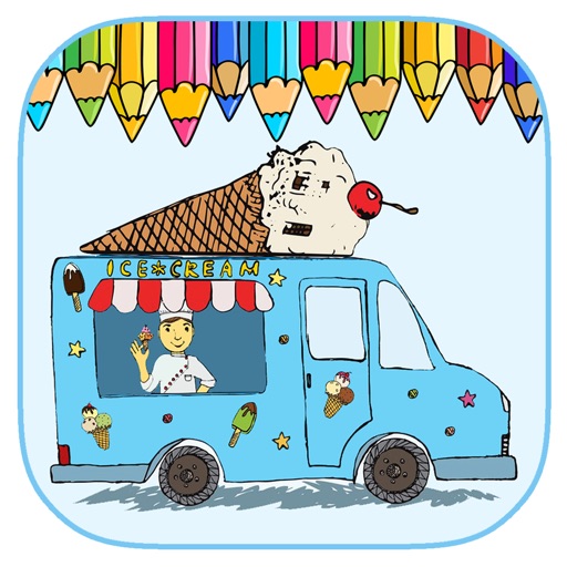 Best Game Coloring Page For Ice Cream Truck Icon