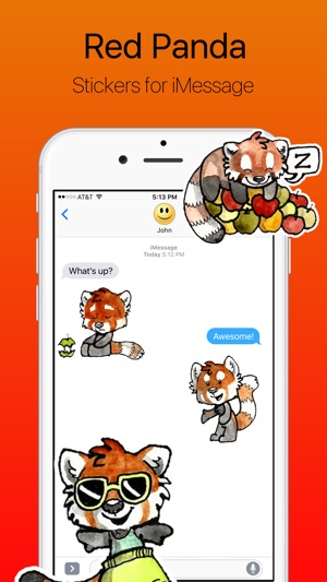 Cheerful Red Panda Stickers