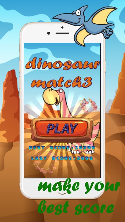 Dinosaur Match3 Games matching pictures for kids