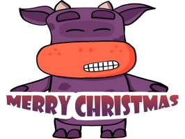 Christmas With Cow stickers by Hazal