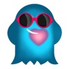 Cute Heart-Glowing Ghost  - 2 stickers by CandyASS