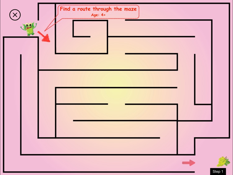 Monster Maze - Find a route through the maze