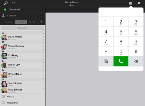 Скриншот из Nteract Mobile Unified Communications for iPad