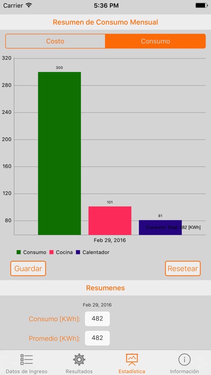 Consumo KWh screenshot-3