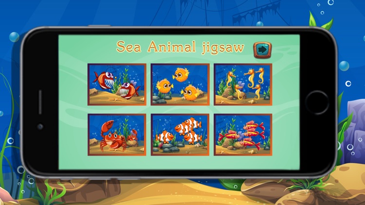 Sea animals jigsaw puzzle games for kids