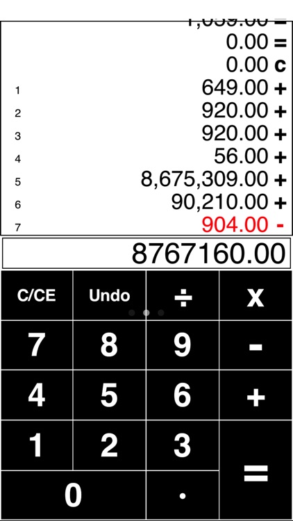 Adding Tape Printing Calculator with virtual tape