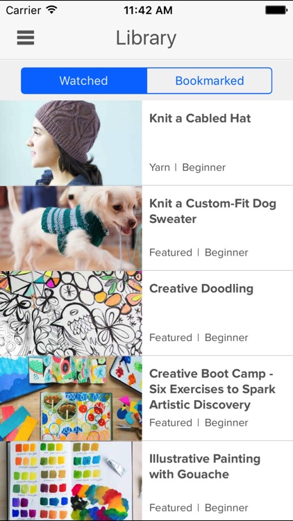 Creativebug: art, drawing, knitting, sewing & more