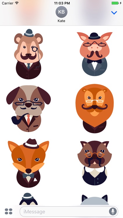 Hipster Animals Stickers