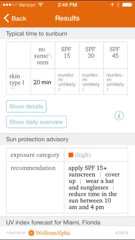 Game screenshot Wolfram Sun Exposure Reference App hack