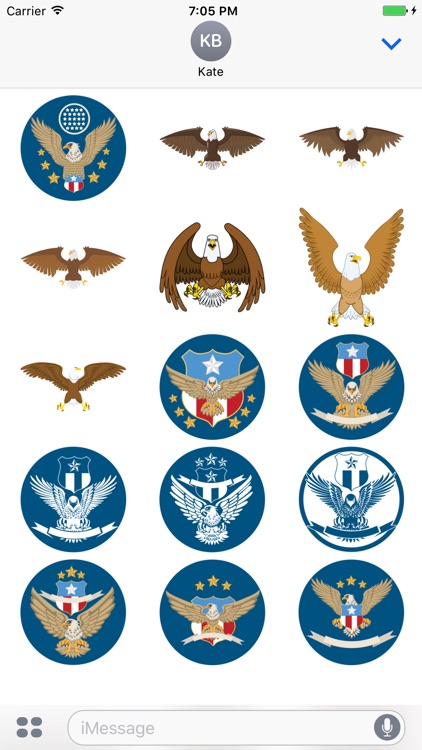 American Eagles Stickers for iMessage