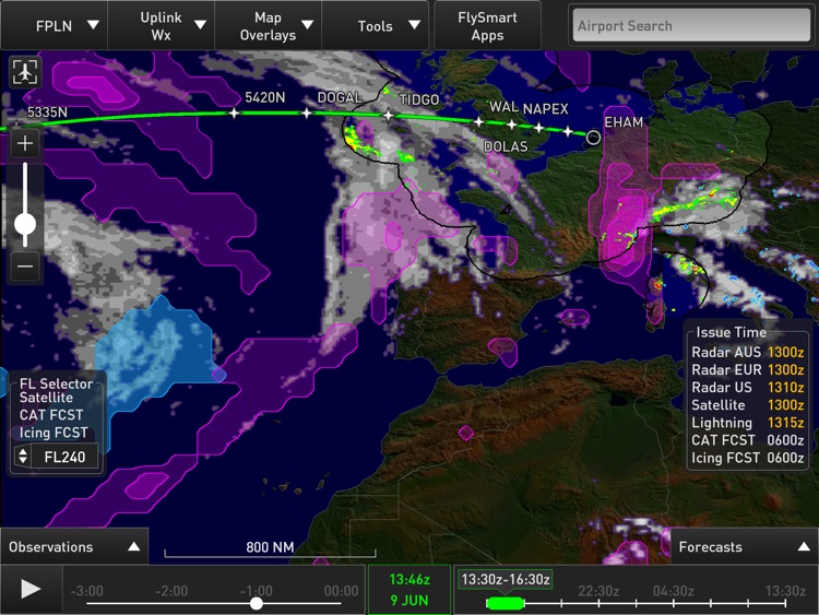 Weather on Board designed for FlySmart with Airbus