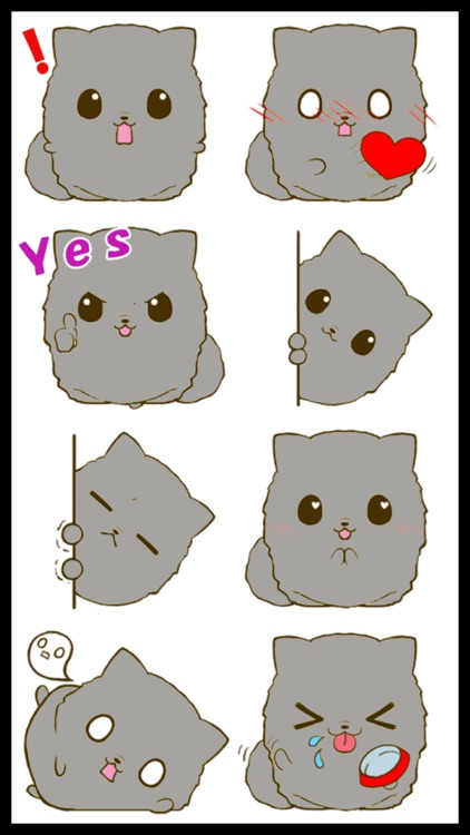 Fluffy Kitty 2 Stickers