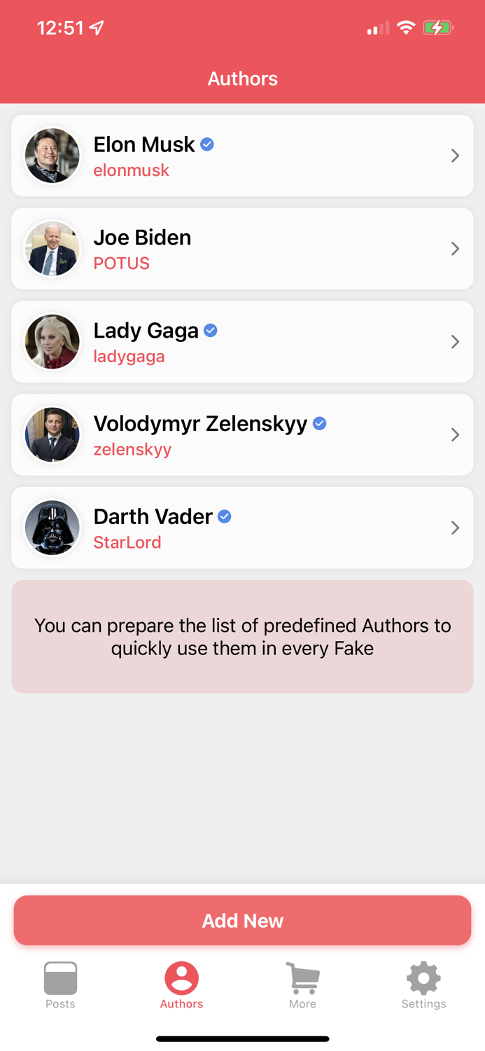 Faker 5 - Fake Social Posts