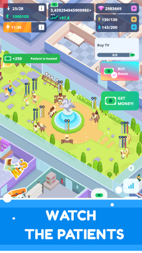 Idle Mental Hospital Tycoon снимок экрана 2
