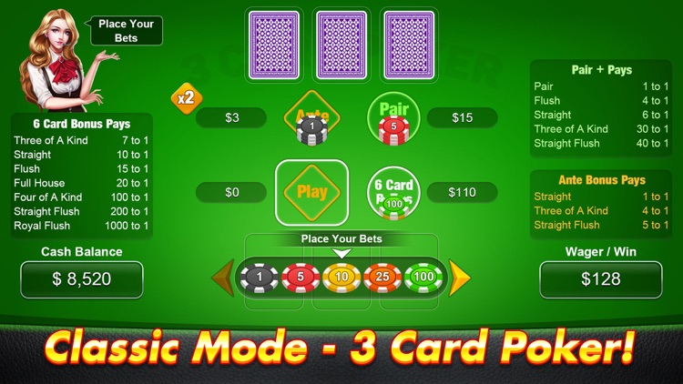 3 Card Poker - Casino Games