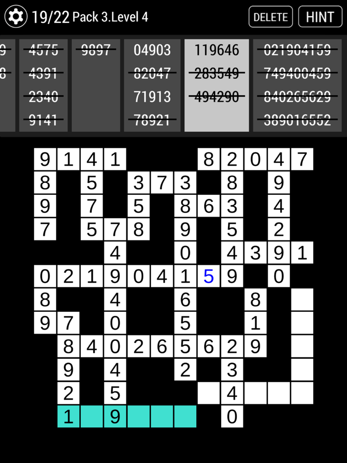 Number Fit Puzzle Game