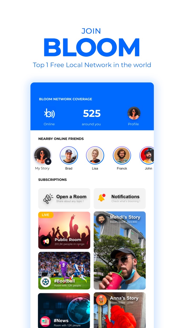 Bloom - Chat, Story  Room