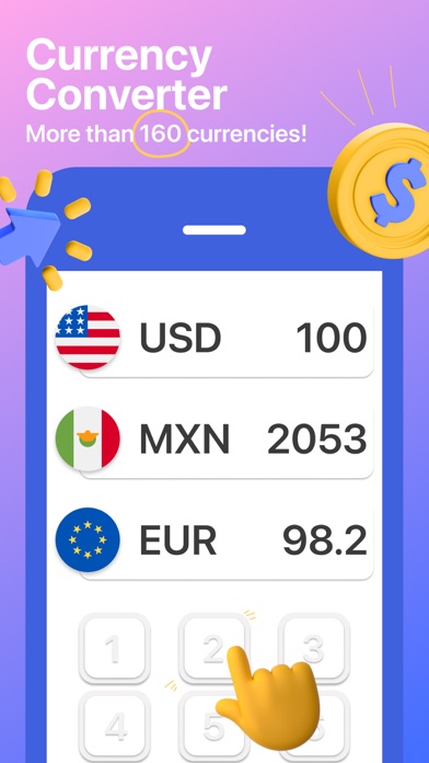 Currency converter, widget Screenshot