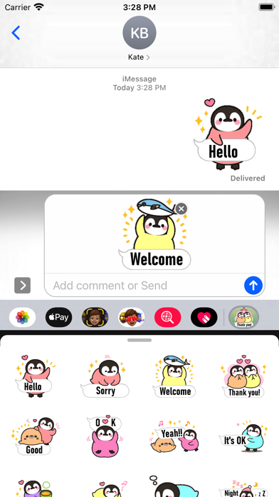 Cute Penguin 7 Stickers pack screenshot 1
