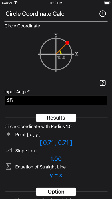 Circle Coordinate Calculator screenshot 1