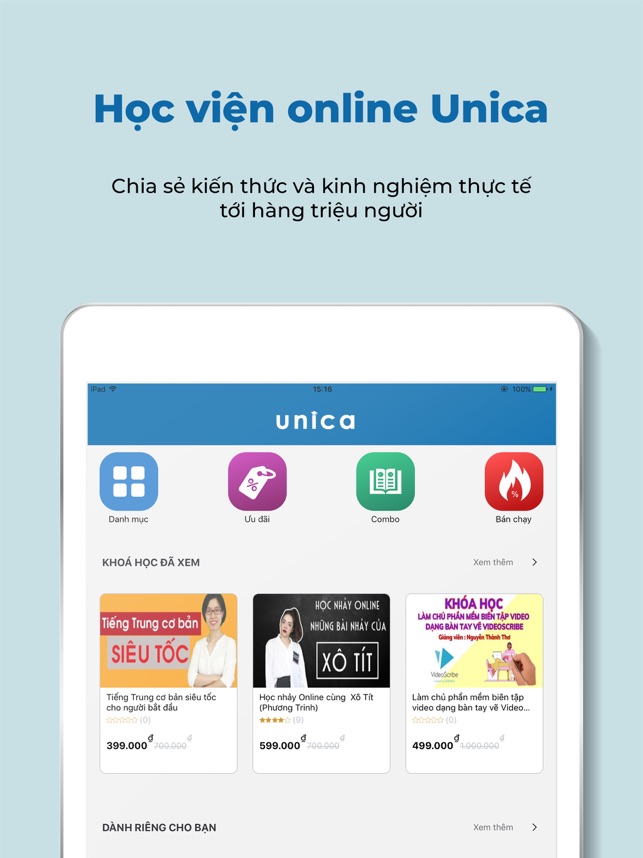 Unica - Online Learning