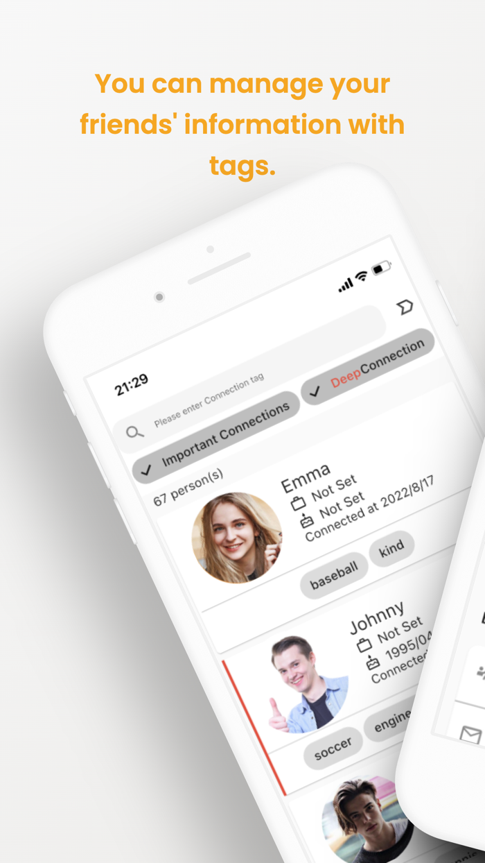 Andy organizes connections