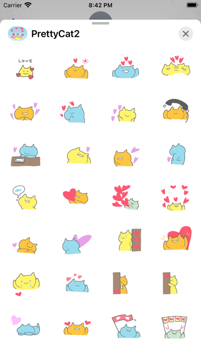 Pretty Cat 2 Stickers pack screenshot 3