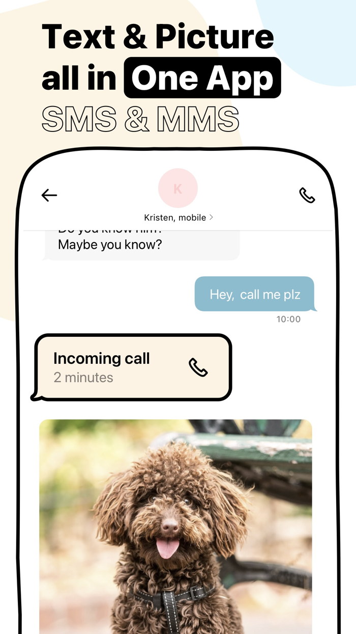 Text ON Call Now Second Phone