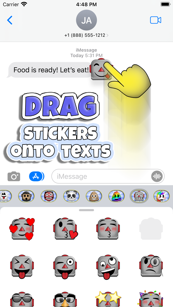 Sticky Moji Robot Stickers