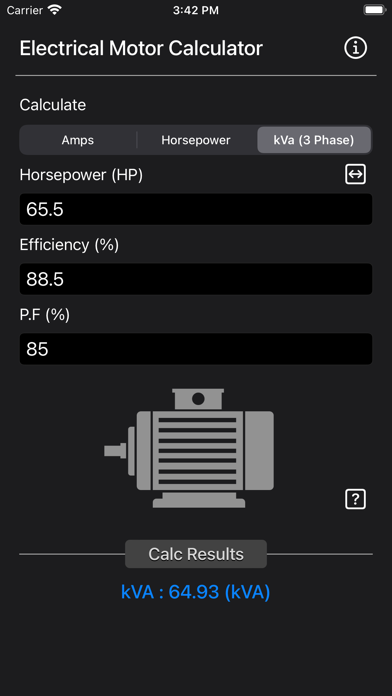 Electrical Motor Calculator screenshot 5