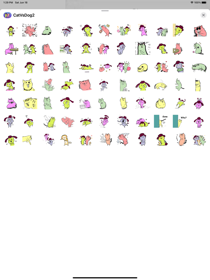 Cat Vs Dog 2 Stickers Pack