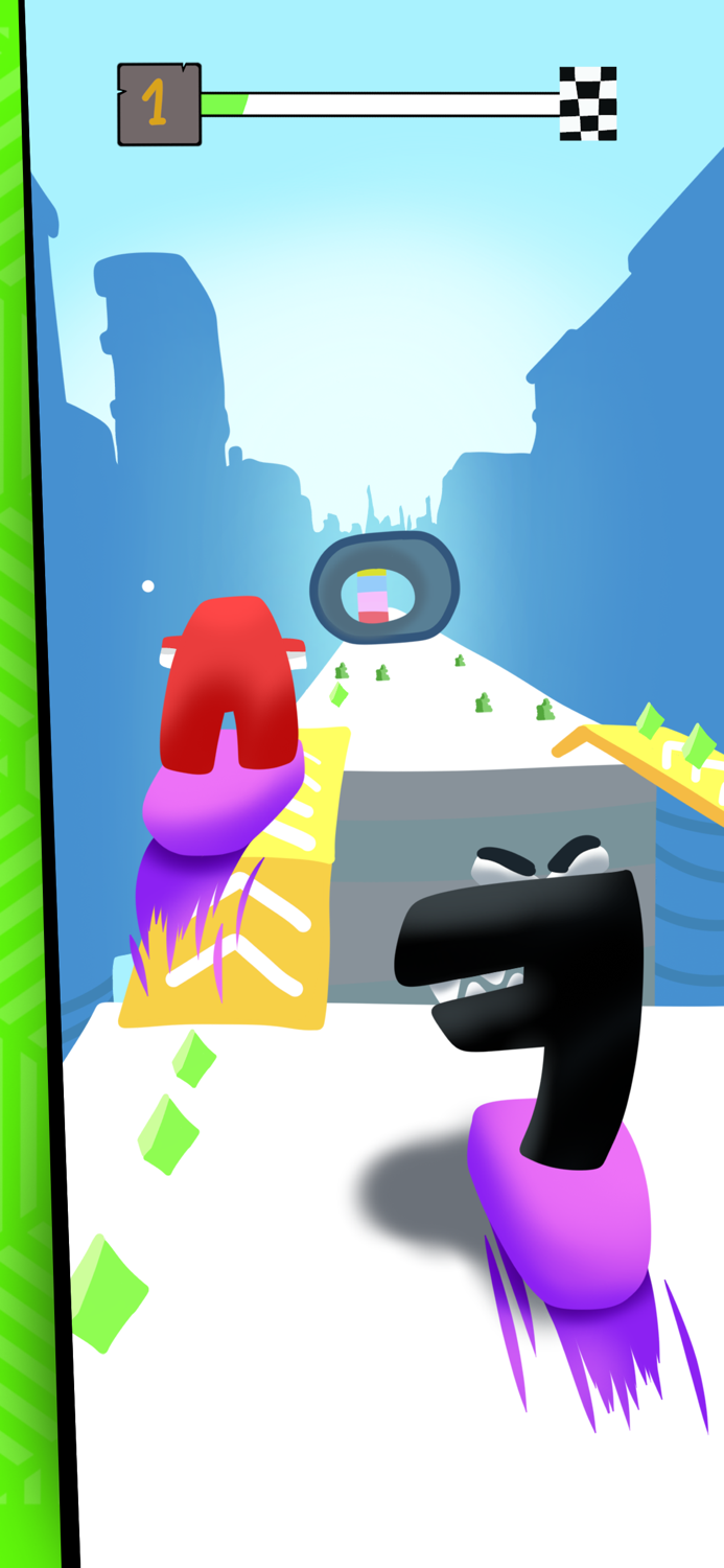 Alphabet Slippery 3D