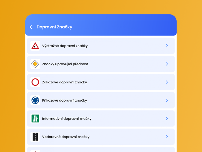 Autoškola Testy - Čeština