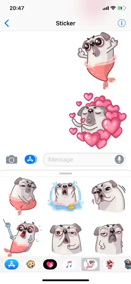 Game screenshot Water Pug Dog Funny Stickers hack